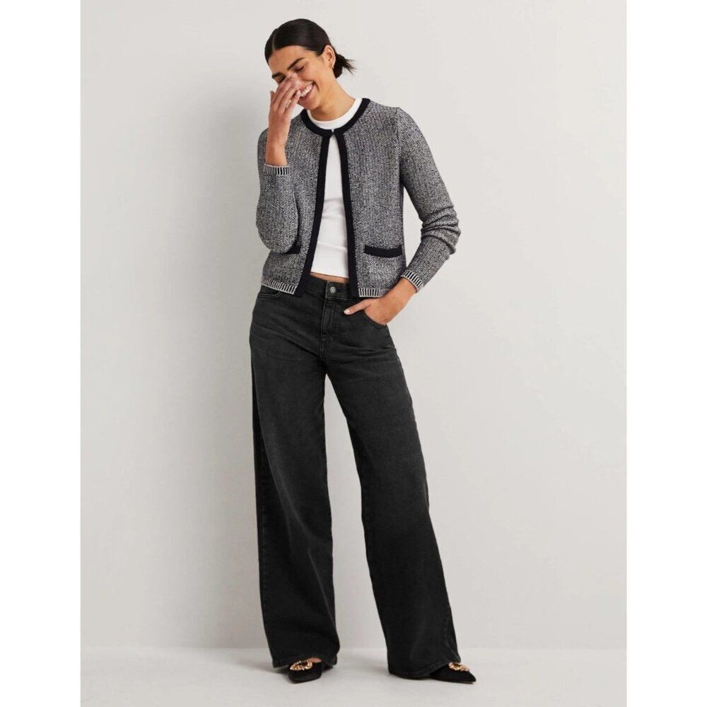 Boden Black Wide-Leg Jeans
